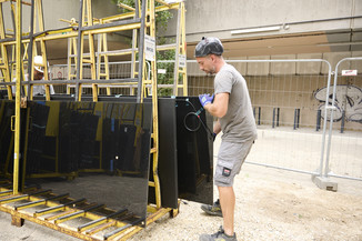 Bild 11 | Montagestart der Photovoltaikanlage am neuen Büroturm, AKH Wien
