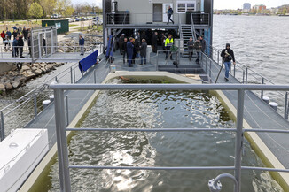 Bild 36 | Europas erste schwimmende Aufzuchtstation für Störe eröffnet auf der Donau in Wien
